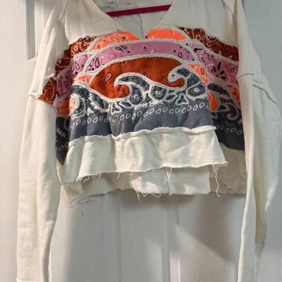 Free People All Time Bandana Sunset Hoodie XS - Picture 2 of 4